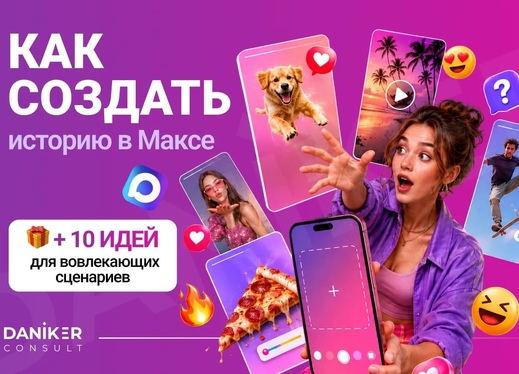 Как создать историю в мессенджере Макс